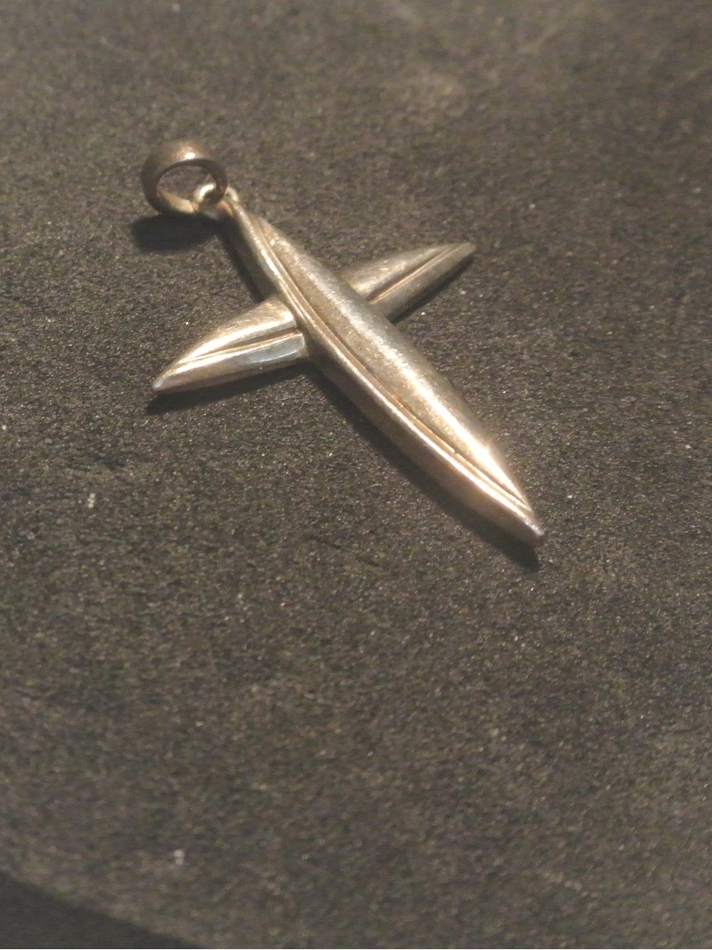 Vintage Sterling Silver Cross Pendant Necklace - Women's Jewelry